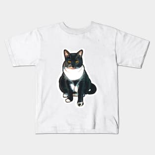 Judgmental Tuxedo Cat Kids T-Shirt